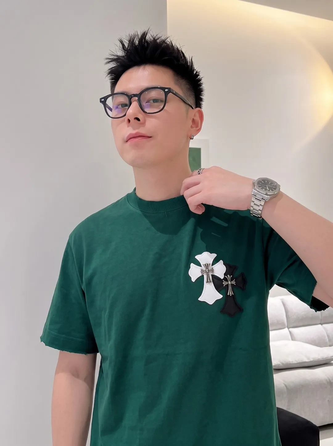 [CH ] 2026FW T Premium 26s ：Black White Green Size：S M L XL 2XL